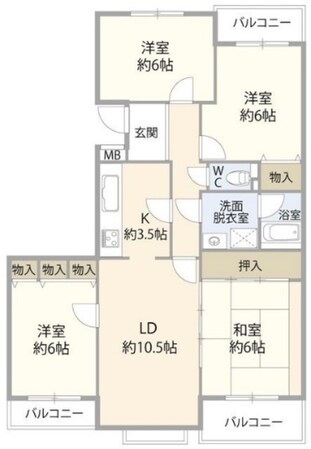 アーバンみらい東大宮東三番街7号棟の物件間取画像